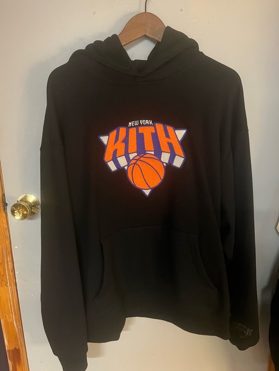 Kith Other - Kith New York Black Hoodie with Orange & blue  Basketball Logo